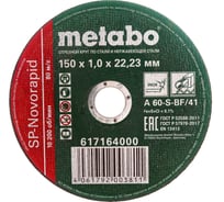 Круг отрезной по нержавеющей стали 150x1.0x22,23 мм Metabo SP-Novorapid RU 617164000