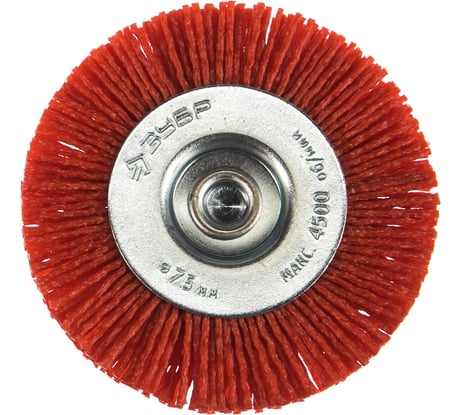 Щетка дисковая (75 мм; нейлоновая проволока с абразивным покрытием) для дрели ЗУБР 35161-075_z02