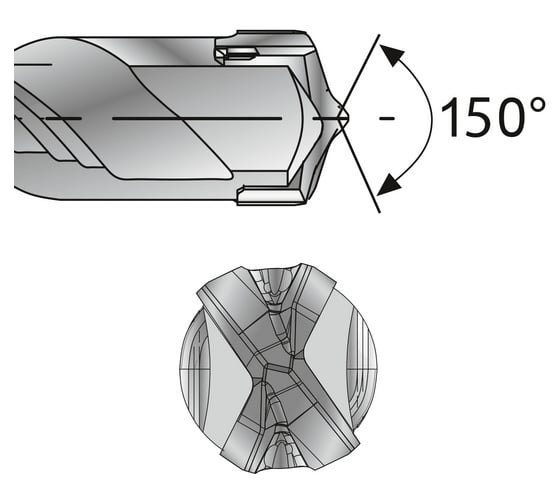 Бур SDS-plus 10,0х210х150 мм 4 резца KEIL TURBOHEAD Xpro 251100210
