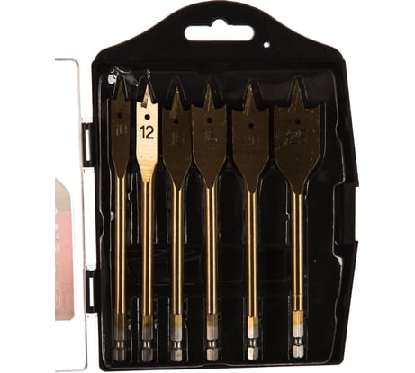 Набор сверл перовых по дереву (6 шт; 10-12-16-18-20-25 мм) MATRIX 70445