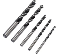 Сверла спиральные по дереву 4,0-10,0 мм, 5 шт., мягк.упак. KEIL 180350410