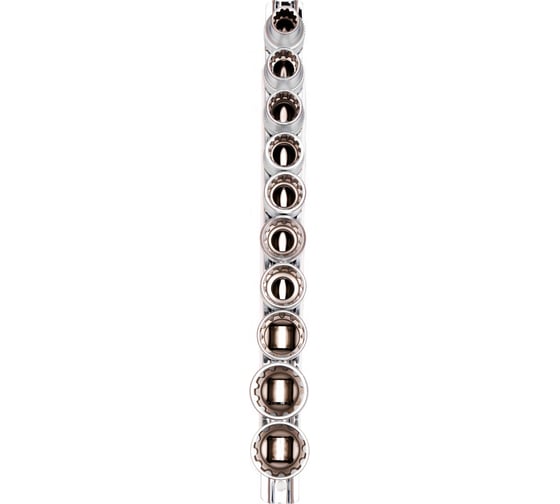 Набор универсальных торцевых головок 1/2", Spline, CrV, 10-22 мм, 10 шт. STELS 13641