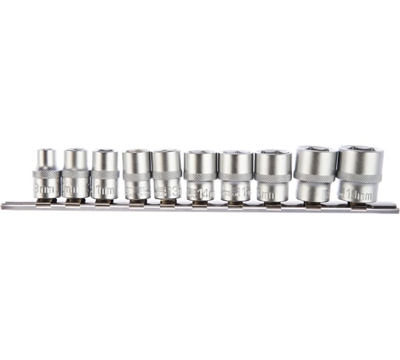 Набор торцевых головок 3/8", 6-ти гр CrV, 8-19 мм, 10 шт. STELS 13601