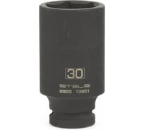 Головка ударная удлиненная шестигранная, 30 мм, 1/2", CrMo STELS 13951