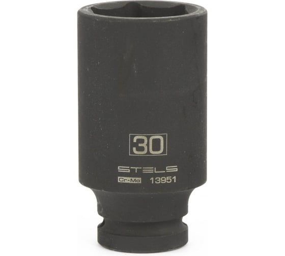 Головка ударная удлиненная шестигранная, 30 мм, 1/2", CrMo STELS 13951 1