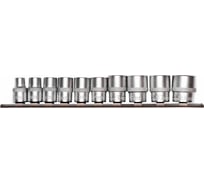 Набор универсальных торцевых головок 3/8", Spline, CrV, 8-19 мм, 10 шт. STELS 13639