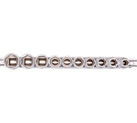 Набор торцевых головок 1/2", 6-ти гр CrV, 10-22 мм, 10 шт. STELS 13600