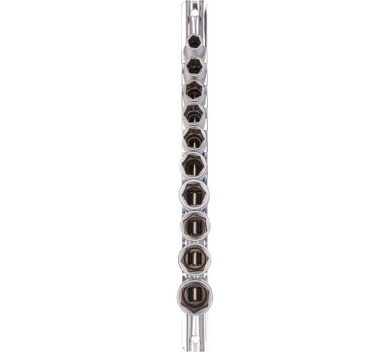 Набор удлиненных торцевых головок 3/8", 6-ти гр CrV, 8-19 мм, 10 шт. STELS 13604