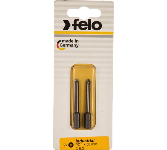 Бита крестовая PZ 1X50, 2 шт в блистере Felo 02101536 1