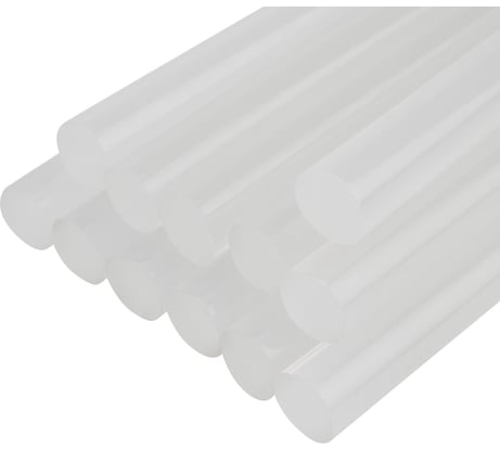 Клеевые стержни d=11,3 мм, L=100 мм, прозрачные, 12 шт., блистер Rexant 09-1220