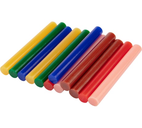 Клеевые стержни 11,3x100 мм, цветные, 12 шт. REXANT 09-1230