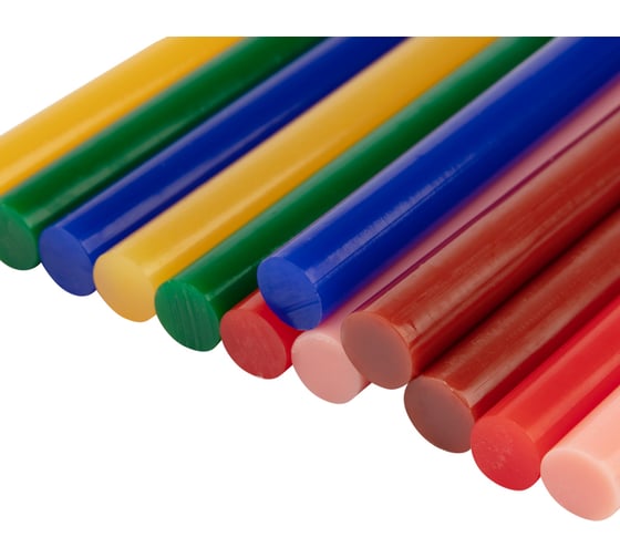 Клеевые стержни 11,3x100 мм, цветные, 12 шт. REXANT 09-1230