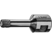 Высокоскоростная алмазная коронка по керамограниту и железобетону ЗУБР Профессионал М14, вакуумное спекание, 10 мм, для УШМ 29865-10-M14