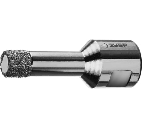 Высокоскоростная алмазная коронка по керамограниту и железобетону ЗУБР Профессионал М14, вакуумное спекание, 12 мм, для УШМ 29865-12-M14