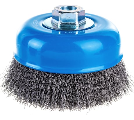 Щетка чашечная ПРОФЕССИОНАЛ (125 мм; М14; витая стальная проволока 0.3 мм) для УШМ ЗУБР 35261-125_z02