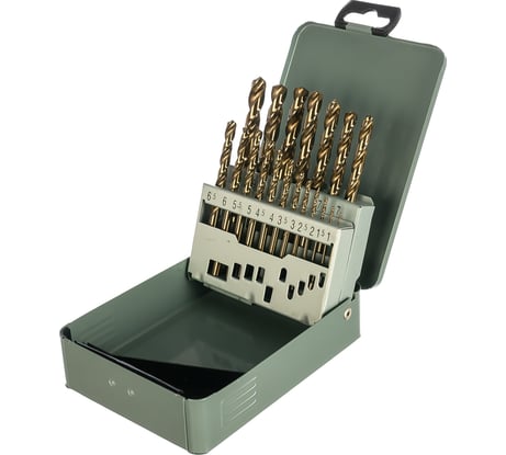 Набор сверл по металлу, кобальтовые, 1.0-10.0 мм, 19 шт. KEIL 307500110