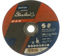 Круг отрезной по металлу NLS 41 (180x1.6x22.23 мм; 80 м/сек) Norton 66252837247