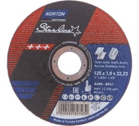 Круг отрезной по металлу NLS 41 (125x1x22.23 мм; 80 м/сек) Norton 66252839600