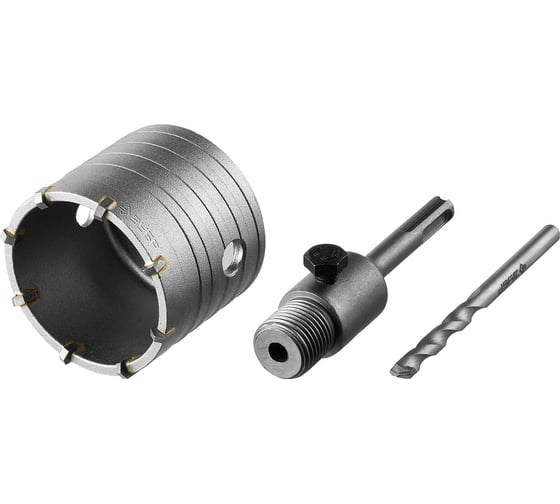 Коронка с державкой по бетону ЗУБР 65 мм, SDS-Plus 29211-65
