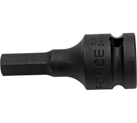 Ударная цельная головка-бита 6 гранная, 1/2", 10 мм FORCE 24406010