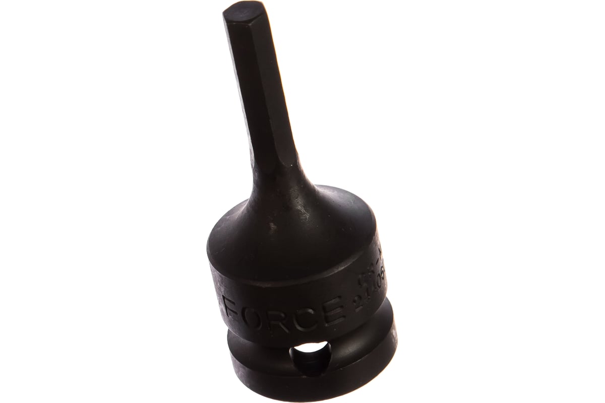Ударная цельная головка-бита 6 гранная, 1/2", 6 мм FORCE 24406006 ...