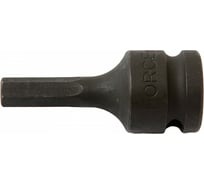 Ударная цельная головка-бита 6 гранная, 1/2", 16 мм FORCE 24406016