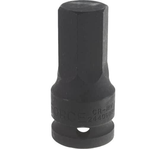 Ударная цельная головка-бита 6 гранная, 1/2", 19 мм FORCE 24406019