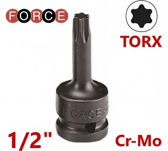 Головка ударная 1/2", 60 мм, Т40 FORCE 24606040