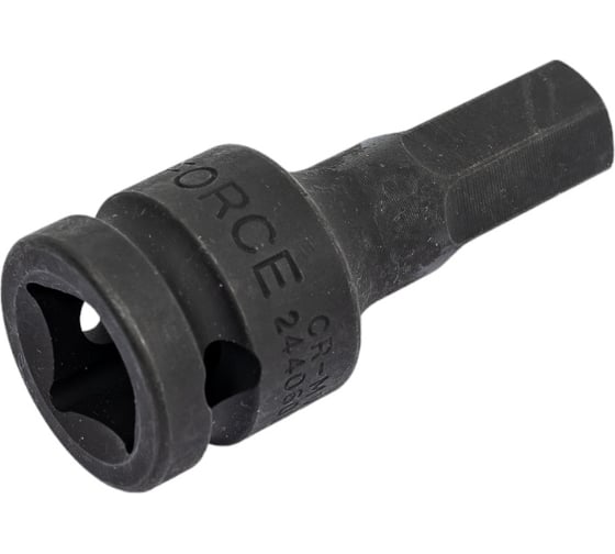Ударная цельная головка-бита 6 гранная, 1/2", 12 мм FORCE 24406012