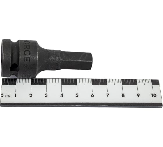Ударная цельная головка-бита 6 гранная, 1/2", 12 мм FORCE 24406012