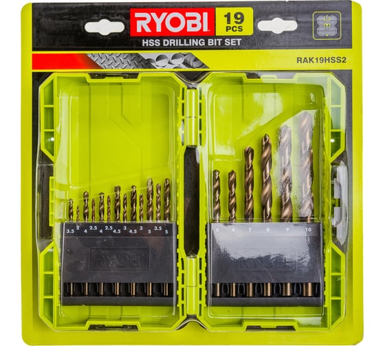 Набор сверл по металлу RAK19HHS2 (19 шт; 2-10 мм) Ryobi 5132004390