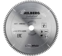 Диск пильный Hilberg Industrial Дерево 35032100Т HW353