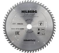 Диск пильный по дереву Industrial (350х32 мм; 60Т) Hilberg HW352