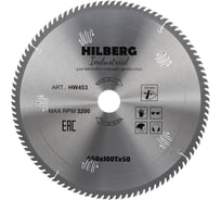 Диск пильный Hilberg Industrial Дерево 45050100Т HW453