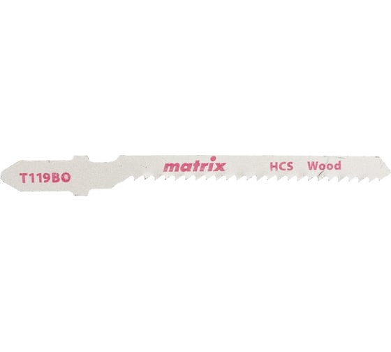 Полотно по дереву T119BO (3 шт; 76х50 мм; шаг 2 мм; HCS) для электролобзика MATRIX 78227 1