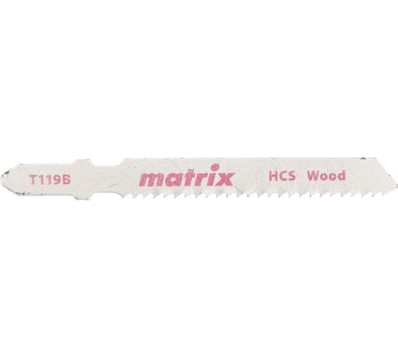 Полотно по дереву T119B (3 шт; 76х50 мм; шаг 2 мм; HCS) для электролобзика MATRIX 78228 1