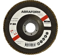 Круг лепестковый FlapLine CR, 125 мм, P80, угловой ABRAFORM AF-FL-CR-KLT2-80