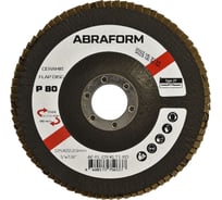 Круг лепестковый FlapLine CR, 125 мм, P80, прямой ABRAFORM AF-FL-CR-KLT1-80
