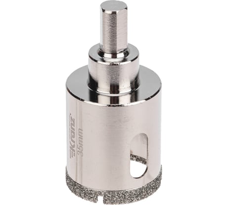 Коронка алмазная с центровочным сверлом по керамограниту 35 мм KRANZ KR-92-0011