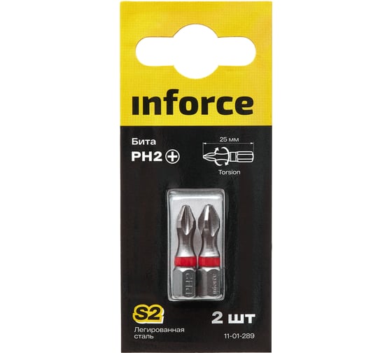 Бита (2 шт; PH2; 25 мм) Inforce 11-01-289