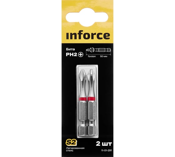Бита (2 шт; PH2; 50 мм) Inforce 11-01-291