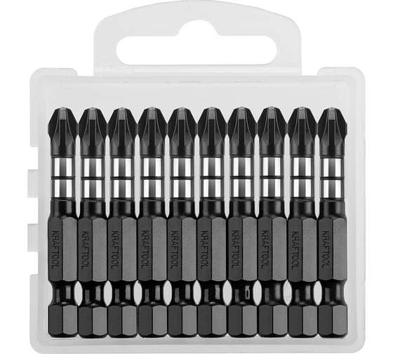 Биты Impact Pro (PZ3; 50 мм; 10 шт.) KRAFTOOL 26193-3-50-S10