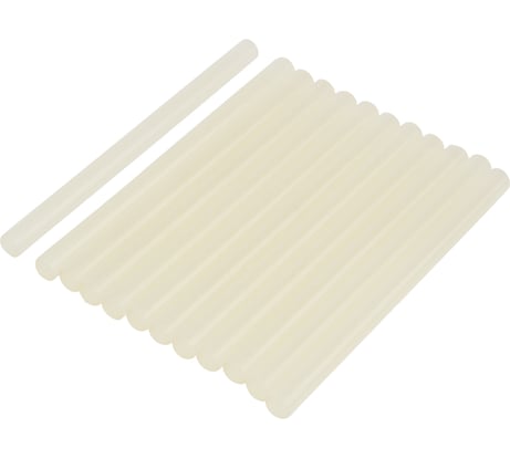 Клеевые стержни REXANT d=7,4 мм, L=100 мм, прозрачные светящиеся, 12 шт 09-1060