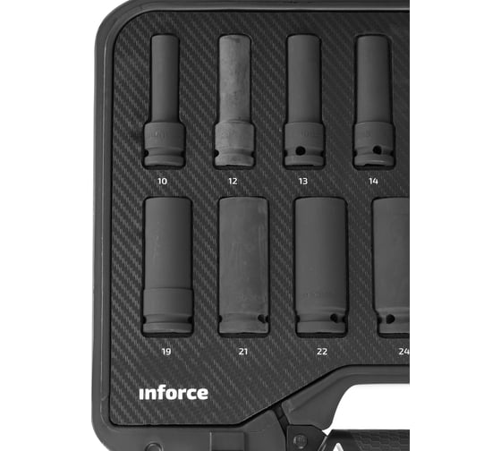 Набор торцевых ударных удлиненных головок Inforce (1/2"; 10-32 мм) 11-01-264