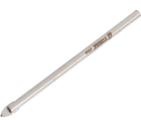 Сверло по керамике твердосплавное 3х65 мм, цилиндрический хвостовик ТУНДРА 6870933