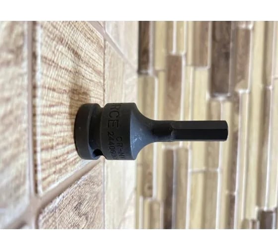 Ударная цельная головка-бита 6 гранная, 1/2", 8 мм FORCE 24406008