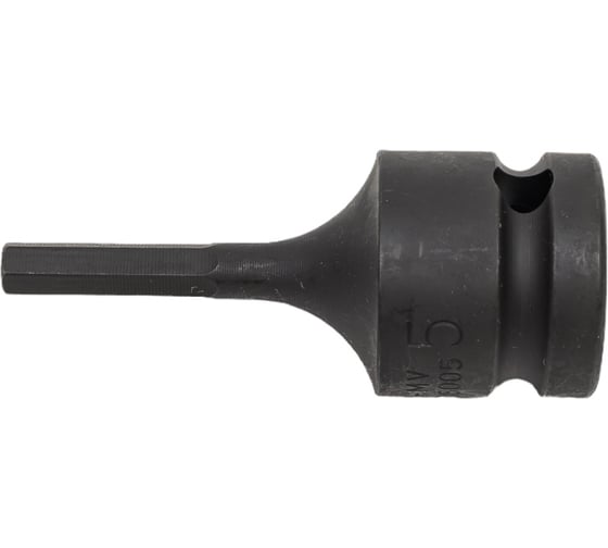 Ударная цельная головка-бита 6 гранная 5 мм, 1/2", 60 мм FORCE 24406005