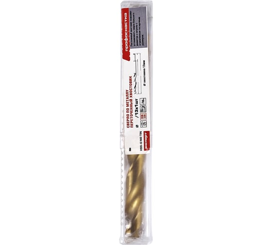 Сверло по металлу с расточ. хв. Профоснастка 22/13 мм HSS M2 TIN/118 DIN 338, 1 шт., №1440 30201440 1