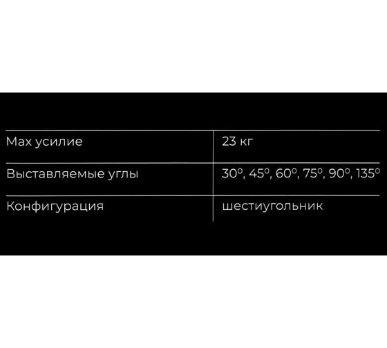 Угольник магнитный шестиугольник 50LBS (30, 45, 60, 75, 90, 135 град; усилие 23 кг) Gigant G-0516