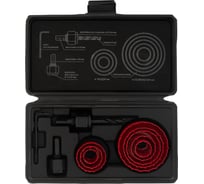 Набор кольцевых пил по дереву, 19-64 мм 11 предм, MATRIX 70473